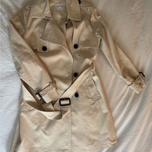 Classic Beige Trench Coat with Belt